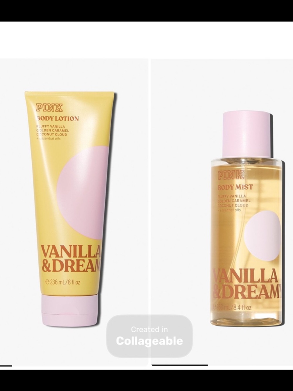 PINK Victoria's Secret Vanilla & Dream Lotion Set